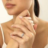 Lab-Diamond, Vintage Round Cut Engagement Ring, Choose Your Stone Size and Metal