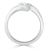 Lab-Diamond Oval Cut Engagement Ring, Twist Design, Choose Your Stone Size and Metal