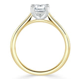 Lab-Diamond Asscher Cut Engagement Ring, Classic Style, Choose Your Stone Size and Metal