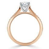 Lab-Diamond, Round Cut Engagement Ring, Classic Style, Choose Your Stone Size and Metal