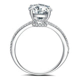 2.00ct Round Cut Moissanite Engagement Ring, Available in White Gold or Platinum