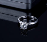 Lab-Diamond Classic Round Cut Engagement Ring, Choose Your Stone Size and Metal