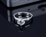 Lab-Diamond Classic Round Cut Engagement Ring, Choose Your Stone Size and Metal