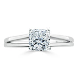 Lab-Diamond Cushion Cut Engagement Ring, Classic Style with Split Shank, Choose Your Stone Size and Metal