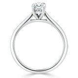 Lab-Diamond Oval Cut Engagement Ring, Classic Design, Choose Your Stone Size and Metal