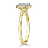 Lab-Diamond Emerald Cut Halo Engagement Ring, Choose Your Stone Size and Metal