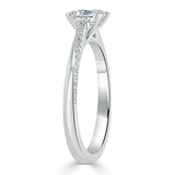 Lab-Diamond Princess Cut Engagement Ring, Classic Style, Choose Your Stone Size and Metal