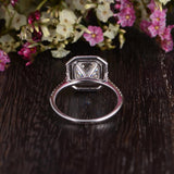 Princess Cut Moissanite Engagement Ring, Vintage Design, Choose Your Stone Size & Metal