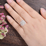 Princess Cut Moissanite Engagement Ring, Vintage Design, Choose Your Stone Size & Metal