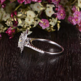 Princess Cut Moissanite Engagement Ring, Vintage Design, Choose Your Stone Size & Metal