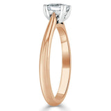 Lab-Diamond Asscher Cut Engagement Ring, Classic Style, Choose Your Stone Size and Metal