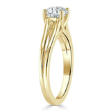 Lab-Diamond Asscher Cut Engagement Ring, Classic Style with Split Shank, Choose Your Stone Size and Metal