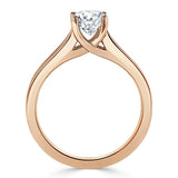 Lab-Diamond Asscher Cut Engagement Ring, Classic Style with Split Shank, Choose Your Stone Size and Metal