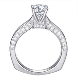 1.60ct Round Cut Diamond Ring, Bridal Ring Set, 925 Sterling Silver