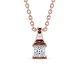 Princess Cut Classic Solitaire Pendant