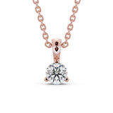 Round Cut Classic Solitaire Pendant
