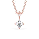Princess Cut Classic Solitaire Pendant