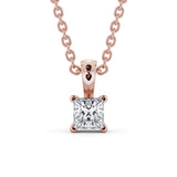 Princess Cut Classic Solitaire Pendant