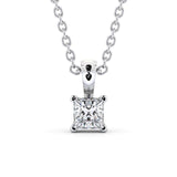 Princess Cut Classic Solitaire Pendant