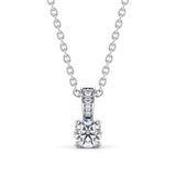 Round Cut Classic Solitaire Pendant