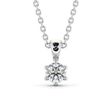 Round Cut Classic Solitaire Pendant