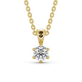 Round Cut Classic Solitaire Pendant
