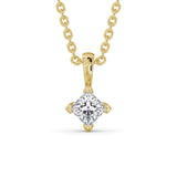 Princess Cut Classic Solitaire Pendant