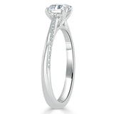 Lab-Diamond Asscher Cut Engagement Ring, Classic Style, Choose Your Stone Size and Metal