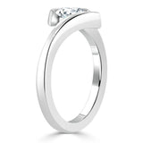 Lab-Diamond Oval Cut Engagement Ring, Twist Design, Choose Your Stone Size and Metal