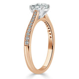 1.00ct Cushion Cut Moissanite Engagement Ring, Classic Style, Available in White Gold, Platinum, Rose Gold or Yellow Gold