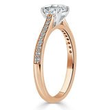 Lab-Diamond Cushion Cut Engagement Ring, Classic Style, Choose Your Stone Size and Metal