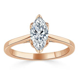 Lab-Diamond Marquise Cut Engagement Ring, Classic Design, Choose Your Stone Size and Metal