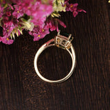 1.75ct Emerald Cut Lab Grown Emerald Engagement Ring, Vintage Design, Choose Your Metal