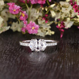 Oval Cut Moissanite Engagement Ring, Unique Vintage Design, Choose Your Stone Size & Metal