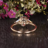 Oval Cut Moissanite & Opal Engagement Ring, Edwardian Design, Choose Your Stone Size & Metal