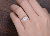 Oval Cut Moissanite & Opal Engagement Ring, Edwardian Design