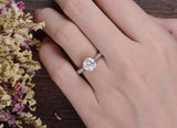 Round Cut Moissanite Engagement Ring, Vintage Six Claw Design, Choose Your Stone Size & Metal