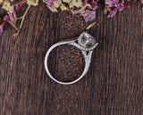 Round Cut Moissanite Engagement Ring, Vintage Six Claw Design, Choose Your Stone Size & Metal