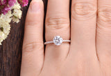 Round Cut Moissanite Engagement Ring, Delicate Vintage Design, Choose Your Stone Size & Metal