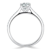 Lab-Diamond Cushion Cut Engagement Ring, Classic Style, Choose Your Stone Size and Metal