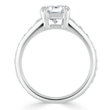 1.85ct Cushion Cut Moissanite Engagement Ring, Tiffany Style, Available in White Gold, Platinum, Rose Gold or Yellow Gold