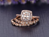 2.00ct Moissanite Ring Set, 3 Rings Total carat weight 2.00ct, Round Cut Colour F, Clarity VVS, Centre Stone 1.25ct