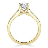 Lab-Diamond Oval Cut Engagement Ring, Classic Style with Split Shank, Choose Your Stone Size and Metal