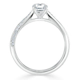 Lab-Diamond Asscher Cut Engagement Ring, Classic Style, Choose Your Stone Size and Meta