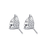 3.00ct Each Pear Cut Classic Diamond Stud Earrings, 925 Sterling Silver