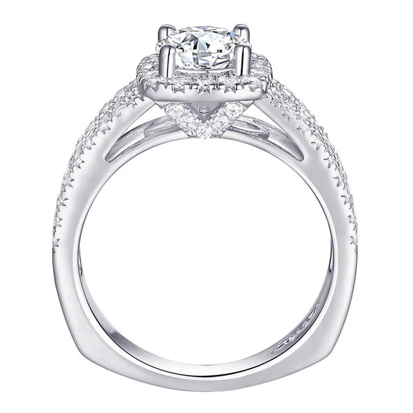 1.80ct Round Cut Engagement Ring, Bridal Ring Set, 925 Sterling Silver