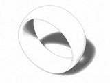Court Shaped Wedding Band, Polished Finish, Choose Your Metal & Width