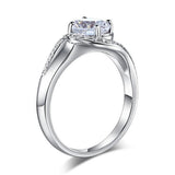 1.25ct Diamond Twist, Round Brilliant Cut Engagement Ring, 925 Sterling Silver