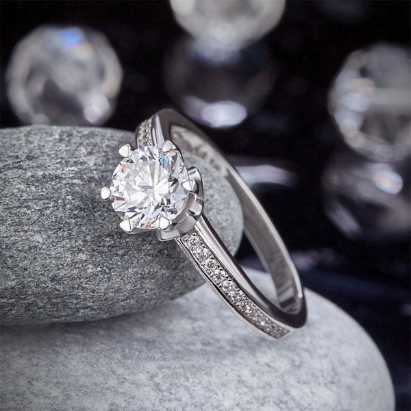 Silver diamond solitaire rings new arrivals