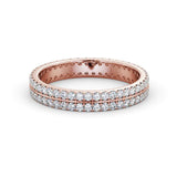 Full Eternity Ring, Round Cut Double Row